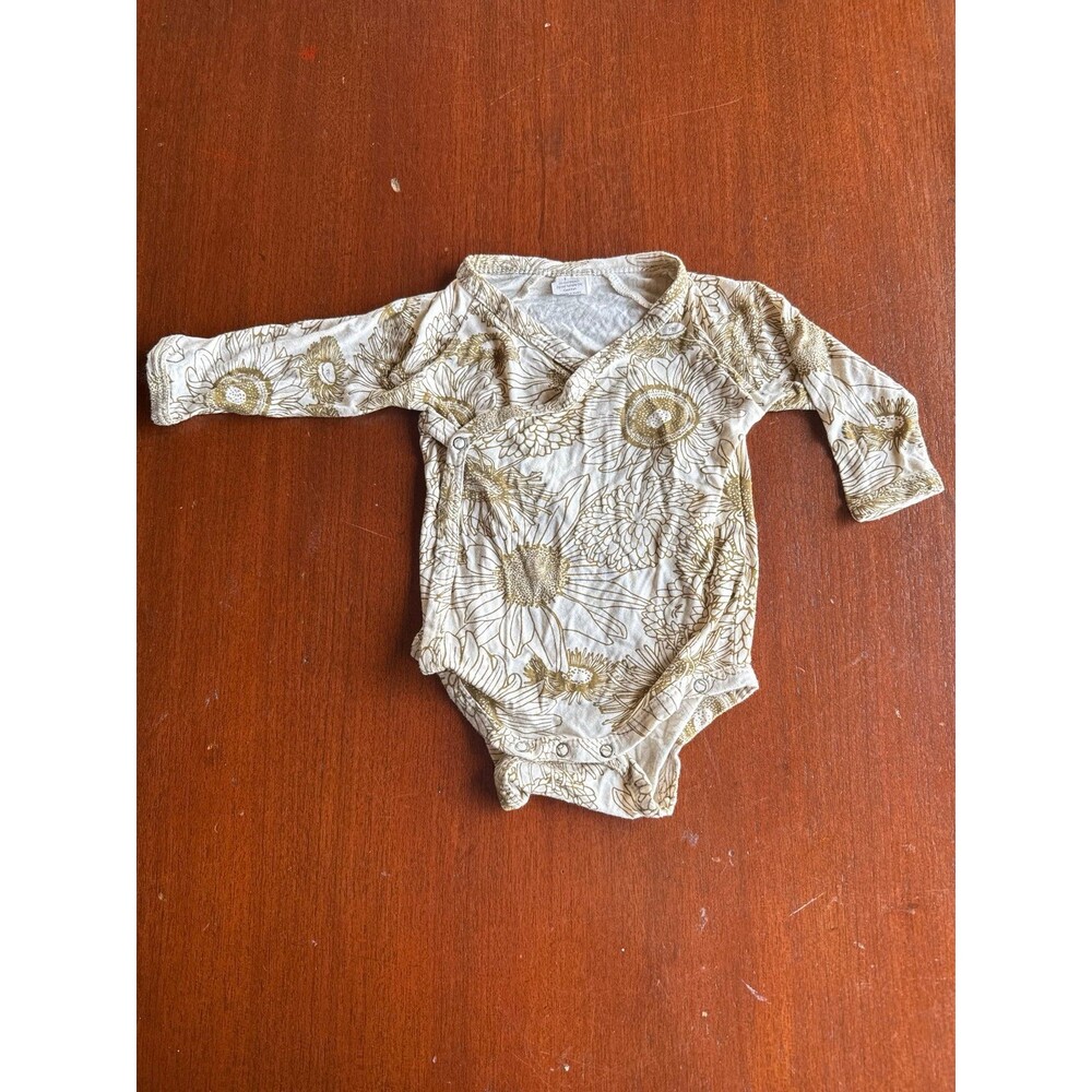 KATE QUINN ORGANIC BAMBOO sunflower kimono onesie